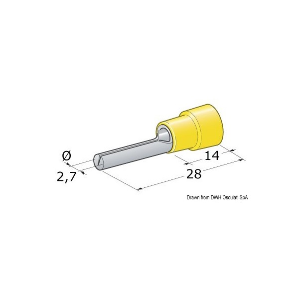 Spina di giunzione maschio 2,5-6 mm²  - N°1 - comptoirnautique.com