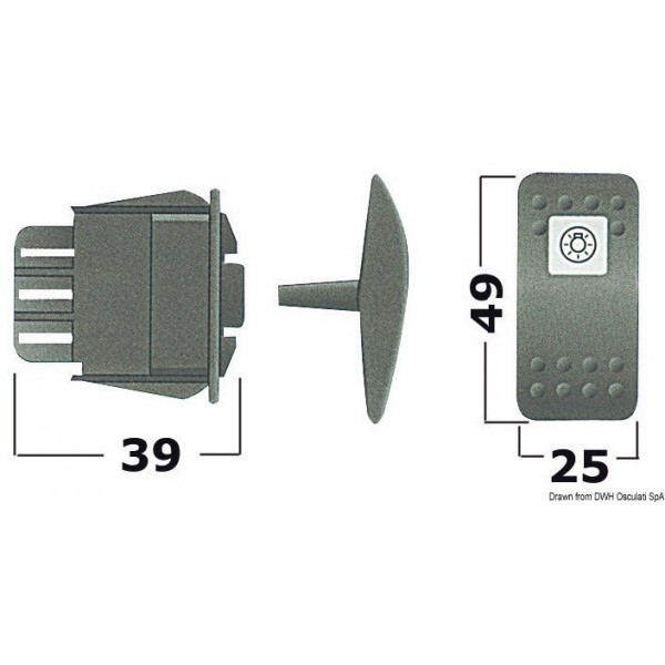 Interruttore (ON)-OFF 12 V  - N°3 - comptoirnautique.com