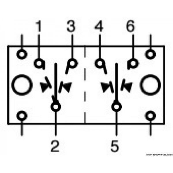Interruttore (ON)-OFF-(ON) 12 V  - N°2 - comptoirnautique.com