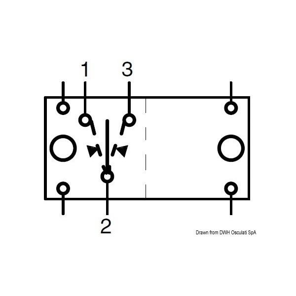 Interruptor (ON)-OFF-(ON) 2 lâmpadas brancas de 12V - N°1 - comptoirnautique.com 