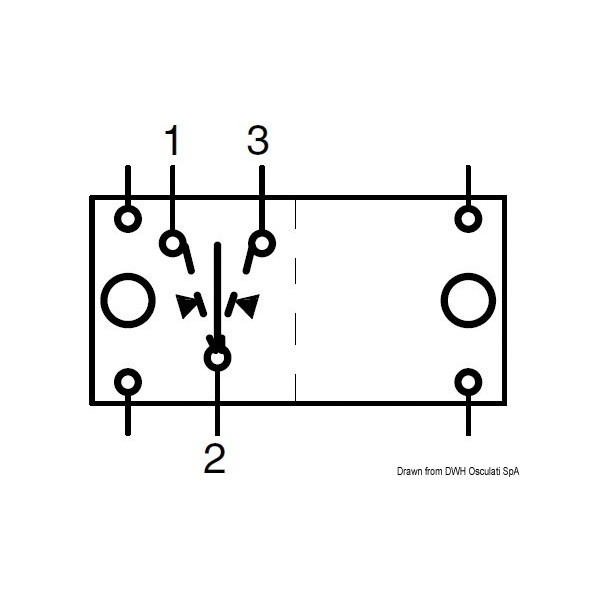 Interruttore (ON)-OFF-(ON) 2 lampadine bianche da 12 V  - N°1 - comptoirnautique.com
