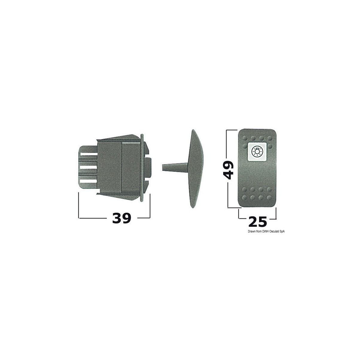 Carling Technologies 24 V (ON)-OFF switch OSC-14.192.22 - Comptoir Nautique