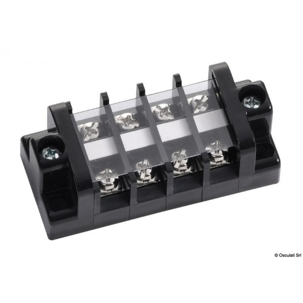 Electrical connection terminal block 4 terminals 20A - N°1 - comptoirnautique.com