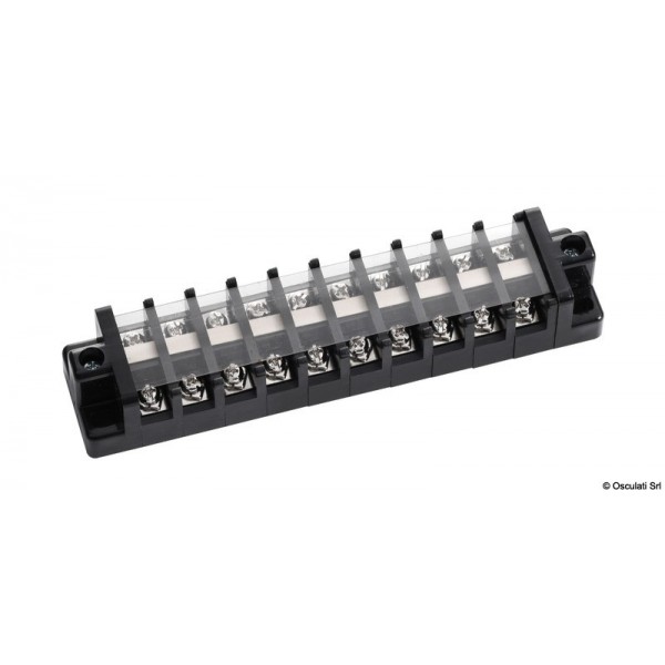 Terminal block electrical connections 10 terminals 20A - N°1 - comptoirnautique.com