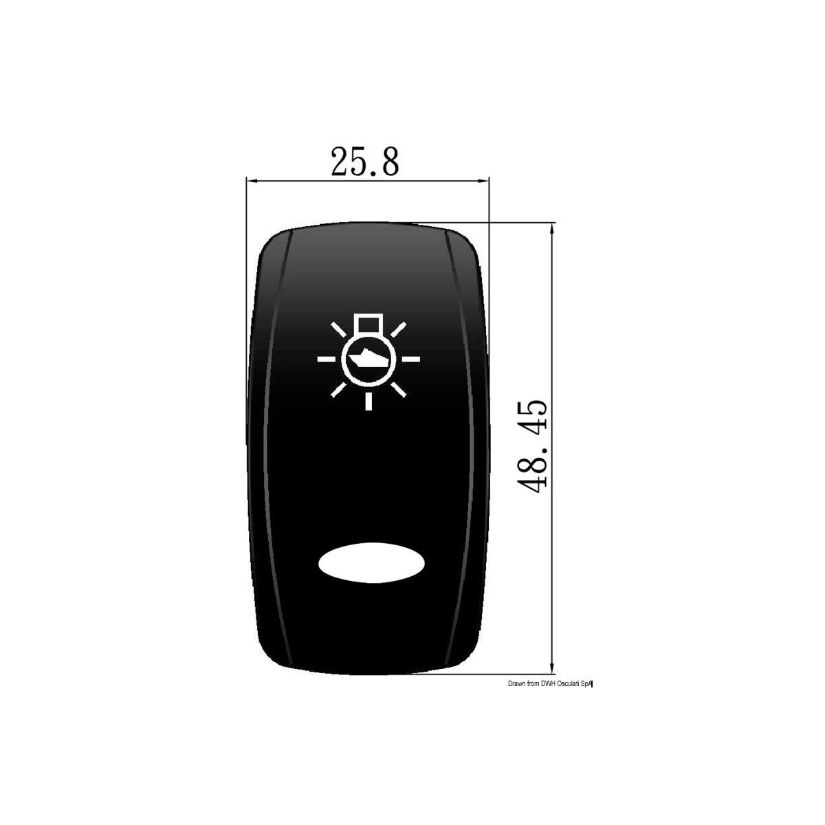Inboard Rocker Osculati Inboard oval rocker Marine TOP Port opening OSC-14.213.35 ...
