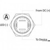 Acciaio inox FLAT ON-OFF Interruttore rosso 12 V  - N°4 - comptoirnautique.com