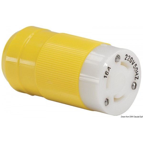 Connettore femmina in acciaio inox Marinco 16 A  - N°1 - comptoirnautique.com