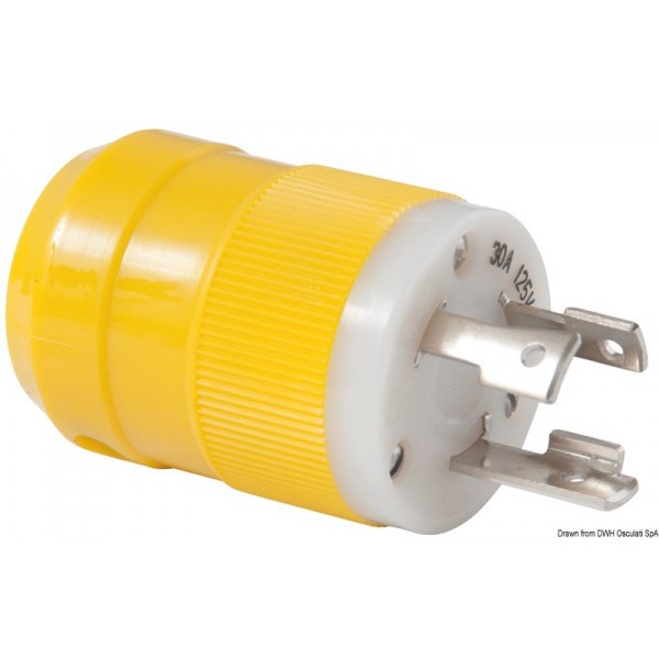 Spina maschio in acciaio inox Marinco 30 A  - N°1 - comptoirnautique.com