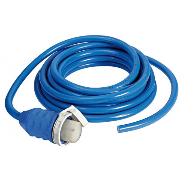 Pre-assembled blue cap plug cable 10 m 50 A - N°1 - comptoirnautique.com 