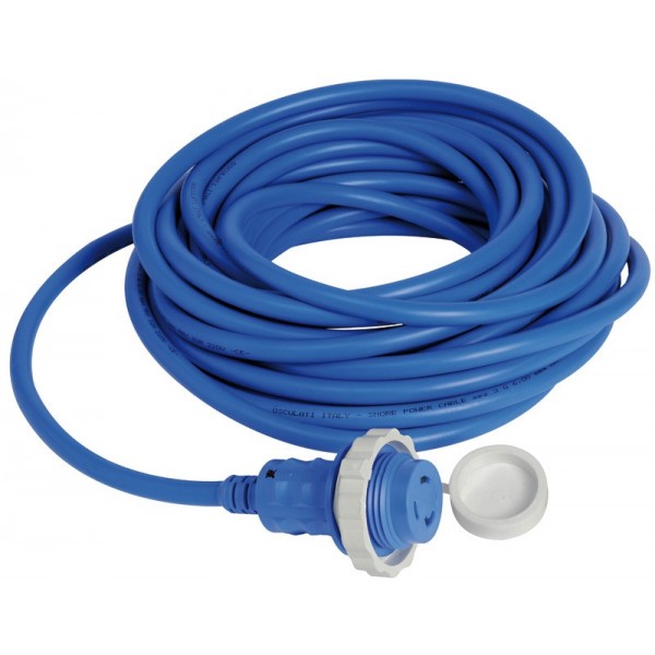 10 m 16 A cable con tapón premontado azul - N°3 - comptoirnautique.com 