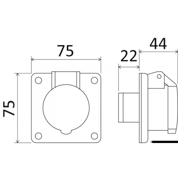 Conexión de enchufe empotrado/terminal de tornillo 12/24V - N°2 - comptoirnautique.com