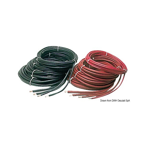 Cavo batteria in rame nero da 95 mm - N°1 - comptoirnautique.com