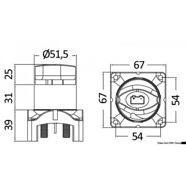 Interruttore di spegnimento-batteria telecomando 275 A  - N°2 - comptoirnautique.com