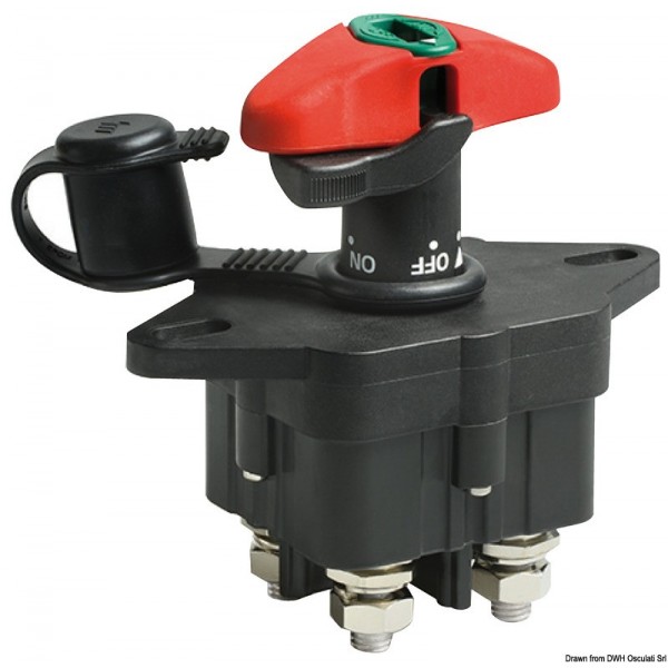 Interruttore-batteria bipolare LITTELFUSE con chiave 250A  - N°1 - comptoirnautique.com