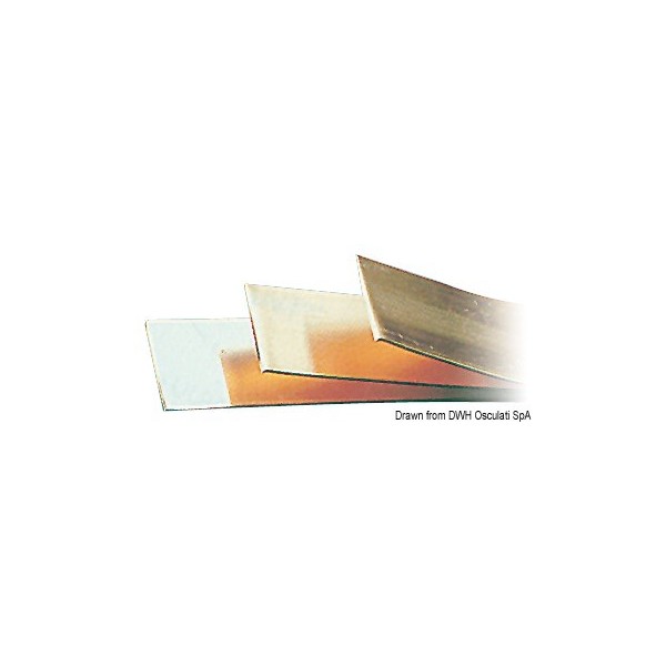 Zinc-plated copper strip 2 x 20 mm (bar 4.20 m) - N°1 - comptoirnautique.com 