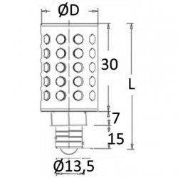 LED bulb 12/24 V E14 3.2 W...
