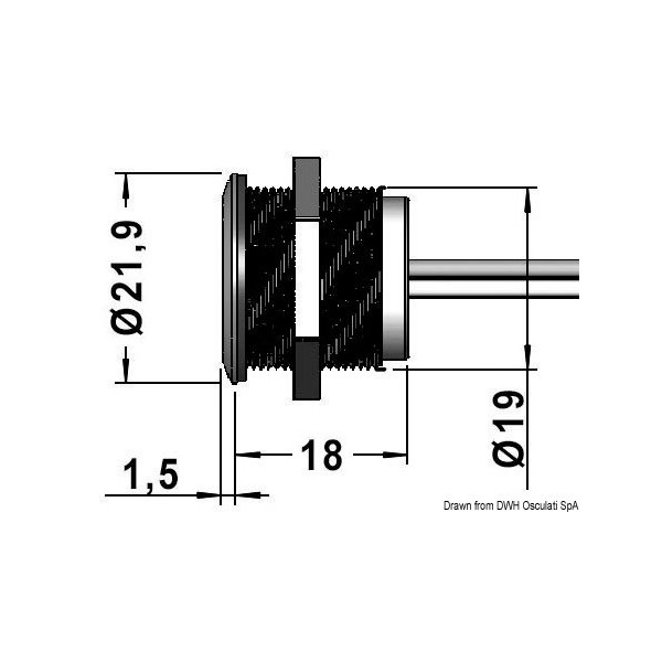 Dimmable touch switch for LED lighting Ø19mm - N°2 - comptoirnautique.com