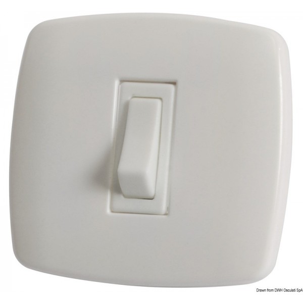 Interruttore contemporaneo N. 1 bianco - N°1 - comptoirnautique.com