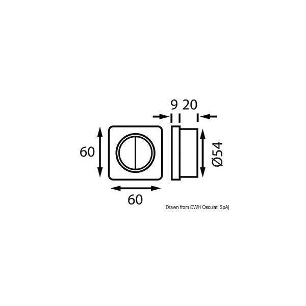 Single switch 10 A chrome/black - N°2 - comptoirnautique.com 