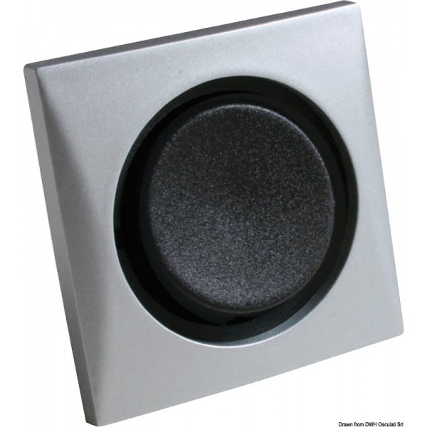 Singolo interruttore da 10 A in nichel satinato/nero - N°1 - comptoirnautique.com