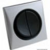 10 A nichel satinato/nero doppio interruttore