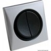 10 A nichel satinato/nero doppio interruttore - N°1 - comptoirnautique.com