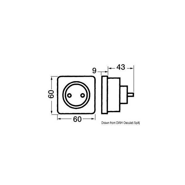 Presa Schuko bianca AC 220V - N°2 - comptoirnautique.com