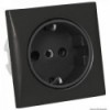 AC 220V Schuko socket, black satin finish - N°1 - comptoirnautique.com