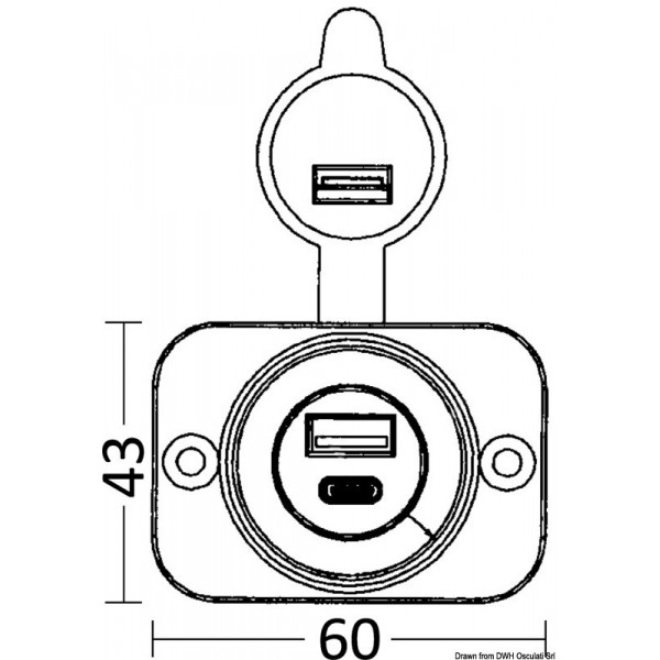 Presa USB A standard + microfono-C - N°2 - comptoirnautique.com