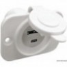 Presa USB Tipo-A + Tipo-C bianco