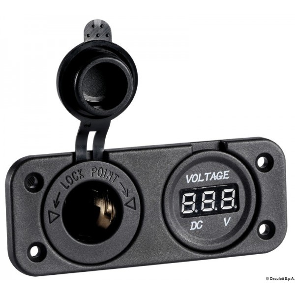 Voltmetro digitale e presa di corrente a incasso - N°1 - comptoirnautique.com