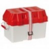 Caixa de bateria em branco/vermelho moplen 100 A
