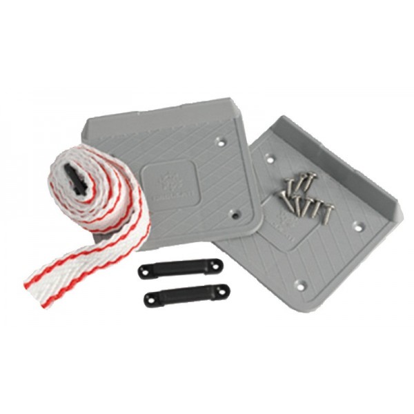 Pair of mounting brackets for gold battery tank - N°1 - comptoirnautique.com 