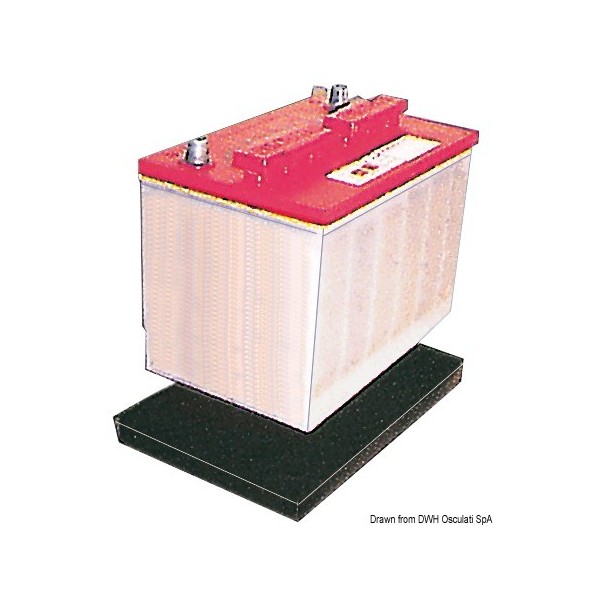 Vaschetta portabatterie in gomma nera 280 x 177 mm - N°1 - comptoirnautique.com