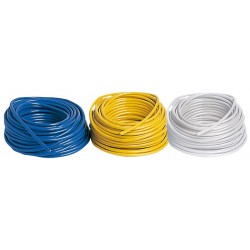 Blue three-core power cable...