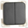Doppio interruttore ON-OFF grigio scuro 