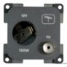 TV antenna socket, dark grey