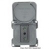 Dark gray two-pole socket outlet