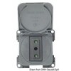 Dark gray two-pole socket outlet - N°1 - comptoirnautique.com