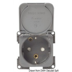 Presa Schuko grigio scuro