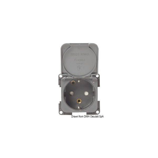 Presa Schuko grigio scuro - N°1 - comptoirnautique.com