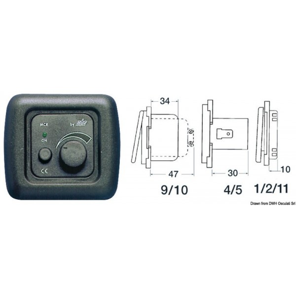 Electronic dimmer 40 W dark grey - N°1 - comptoirnautique.com