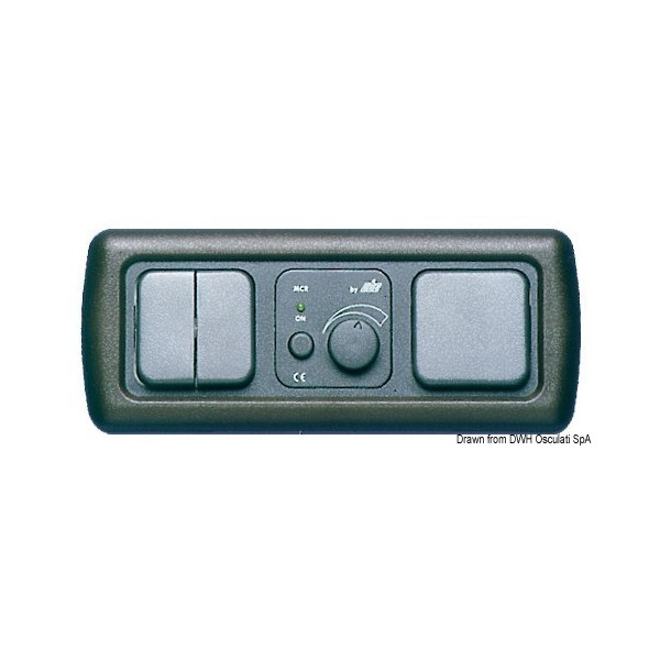Piastra di copertura-tripla vite grigio scuro  - N°1 - comptoirnautique.com