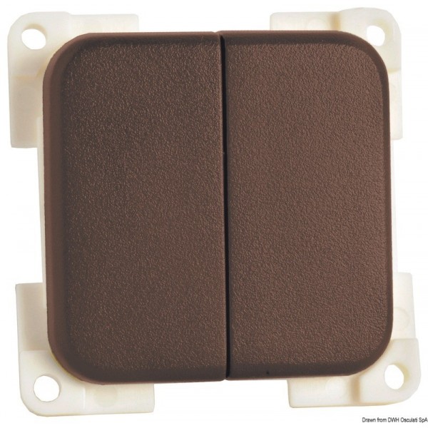 Interruptor duplo ON-OFF castanho - N°1 - comptoirnautique.com