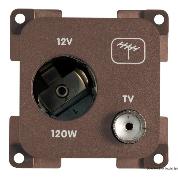 Presa antenna TV marrone - N°1 - comptoirnautique.com