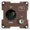 Brown TV antenna socket