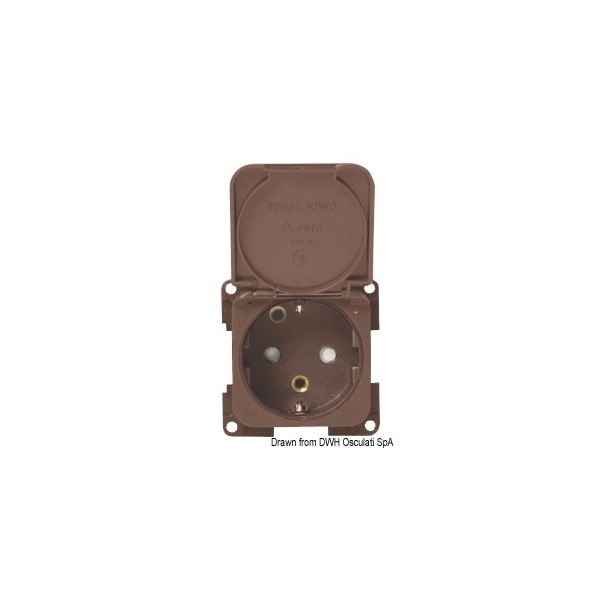 Presa Schuko marrone - N°1 - comptoirnautique.com