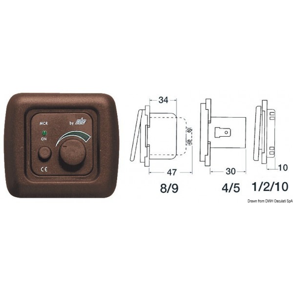 Dimmer elettronico 40 W marrone - N°1 - comptoirnautique.com