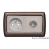 Piastra di copertura-marrone doppia vite  - N°1 - comptoirnautique.com
