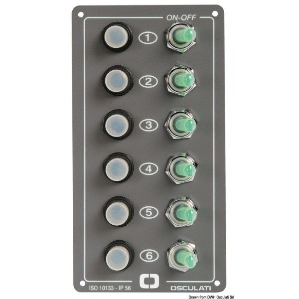 Elite 6-switch electrical panel - N°1 - comptoirnautique.com